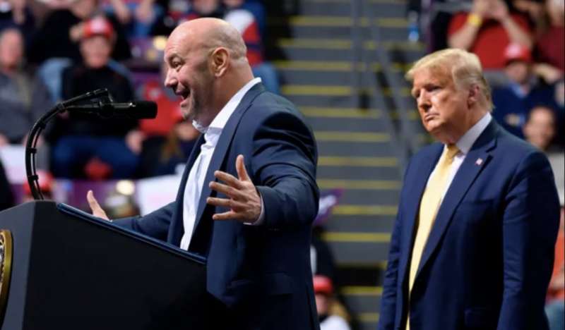 dana white e donald trump alla convention repubblicana di milwaukee