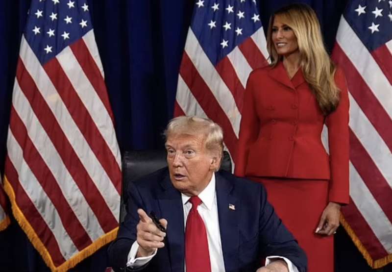 donald e melania trump alla convention repubblicana di milwaukee