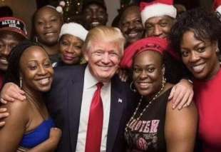 DONALD TRUMP AFROAMERICANE - FOTOMONTGGIO