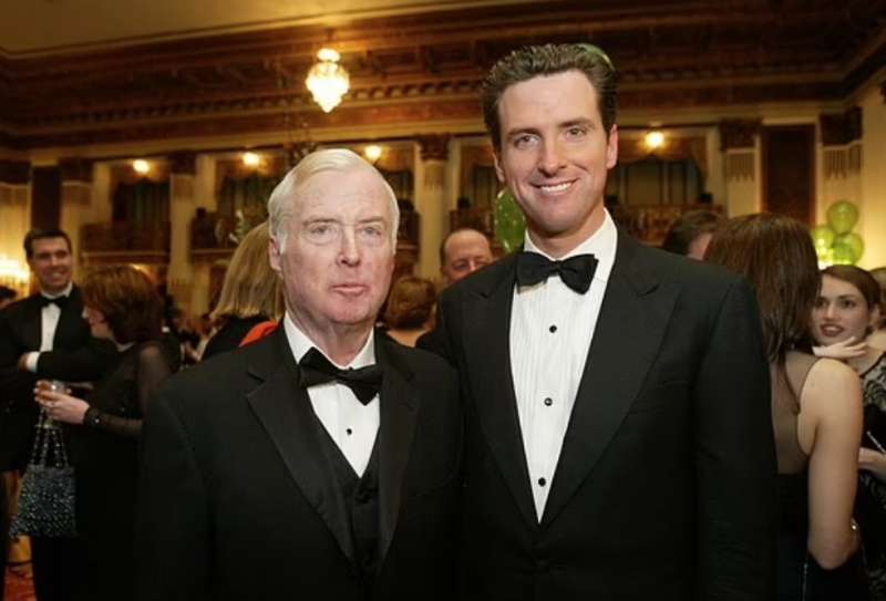 gavin newsom con il padre