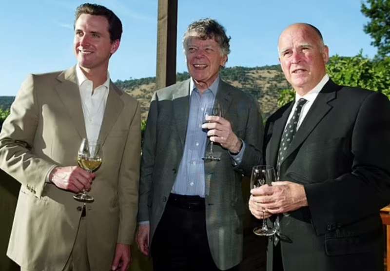 gavin newsom gordon getty jerry brown