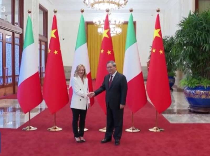 GIORGIA MELONI E LI QIANG