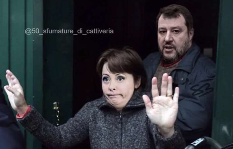 giorgia meloni e matteo salvini come rosa bazzi e olindo romano meme by 50 sfumature di cattiveria