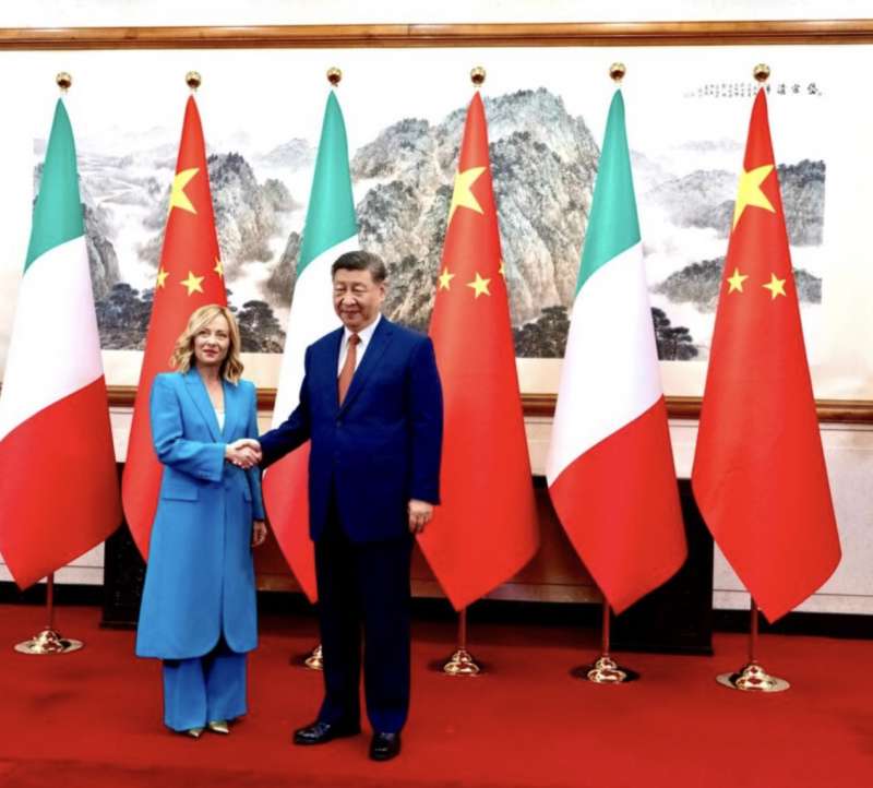 giorgia meloni e xi jinping 2