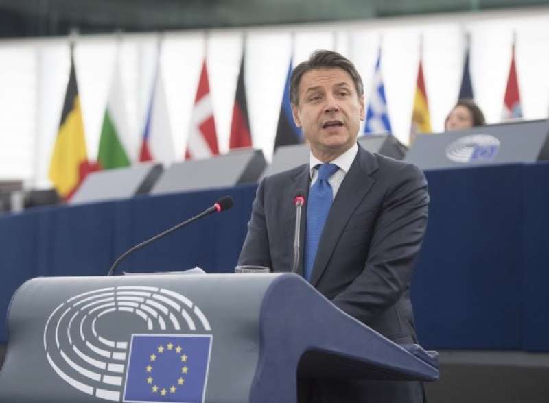 GIUSEPPE CONTE AL PARLAMENTO EUROPEO