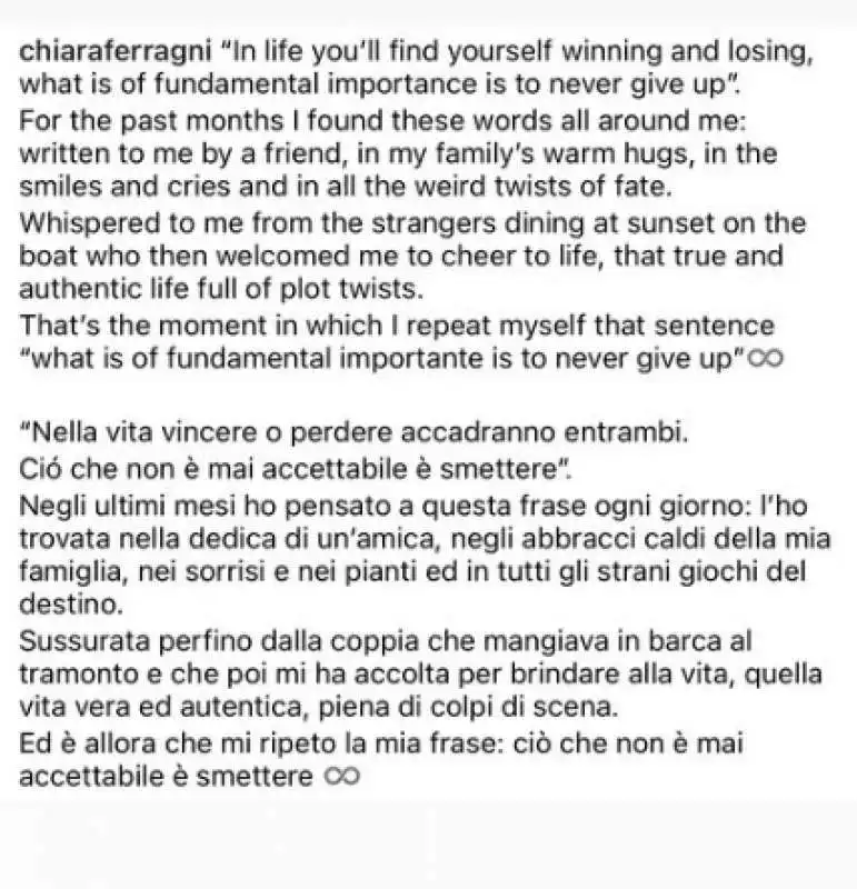 i post motivazionali di chiara ferragni 1