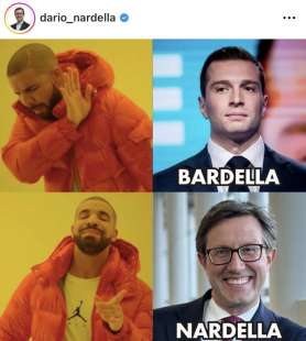 IL MEME POSTATO DA NARDELLA SULL ASSONANZA CON BARDELLA