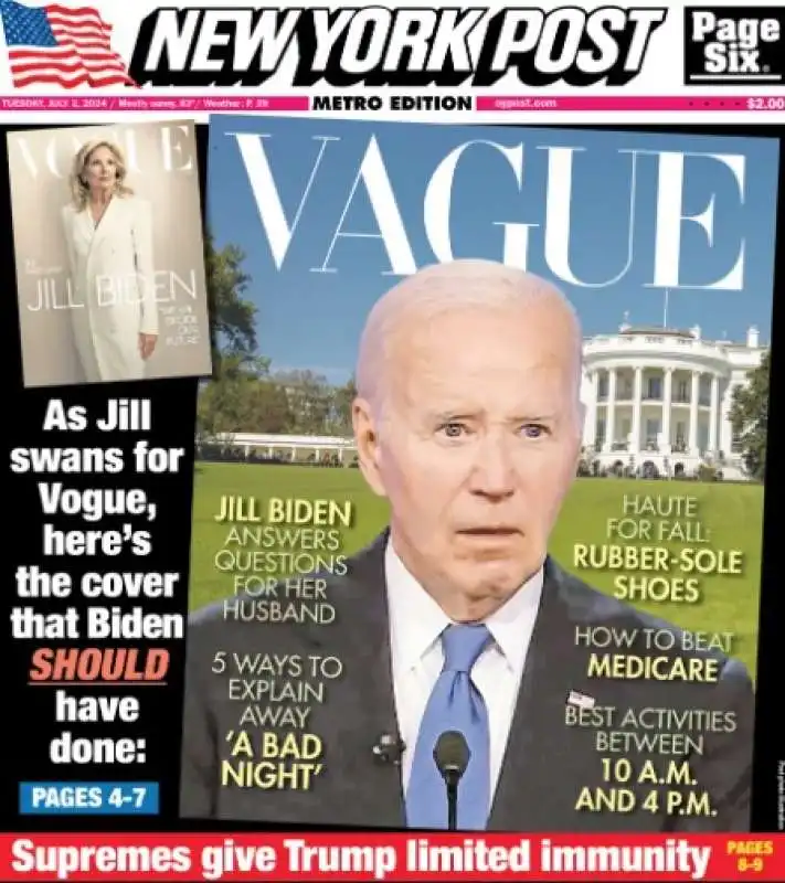 il new york post prende in giro joe biden