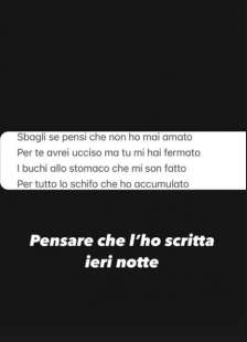 il testo scritto da fedez e una frecciatina a chiara ferragni