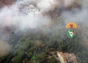 incendio al poligono di galceti, prato 1