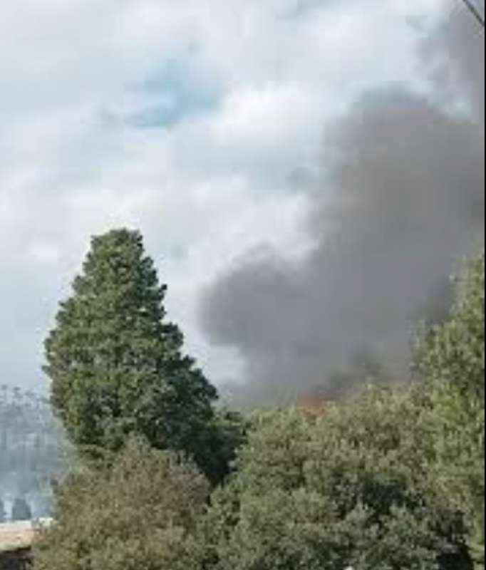 incendio al poligono di galceti, prato 2