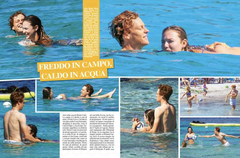 jannik sinner e anna kalinskaya in vacanza a cala granu, in sardegna 6