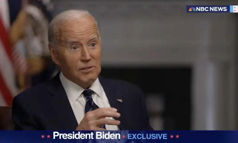 JOE BIDEN INTERVISTATO DALLA NBC