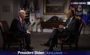 JOE BIDEN INTERVISTATO DALLA NBC