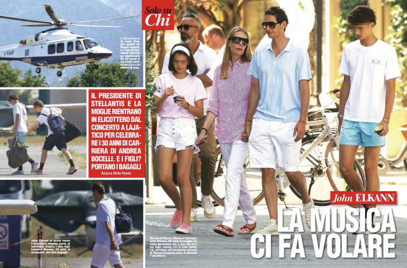 JOHN ELKANN, LAVINIA BORROMEO E I FIGLI - FOTO CHI