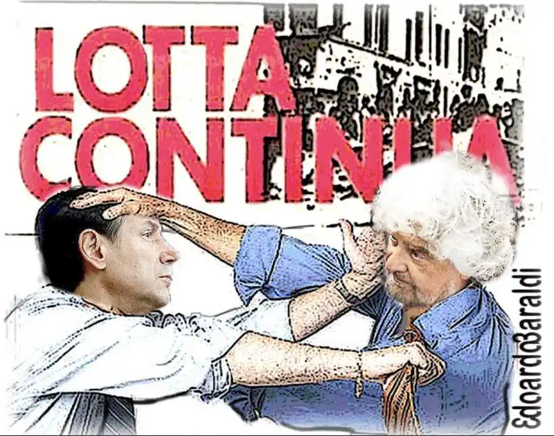 LOTTA CONTINUA TRA GIUSEPPE CONTE E BEPPE GRILLO - MEME BY EDOARDO BARALDI 