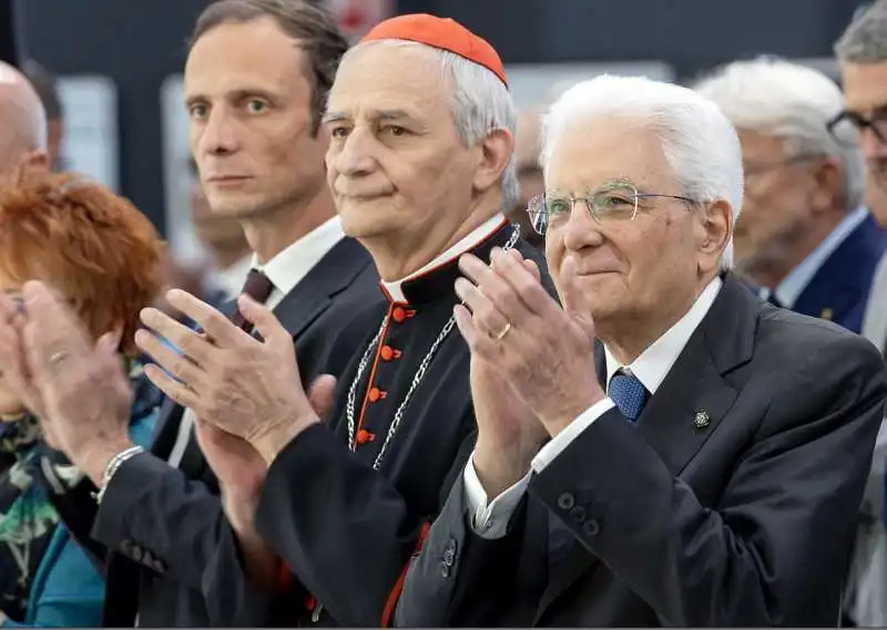 massimiliano fedriga   matteo maria zuppi   sergio mattarella   settimana sociale dei cattolici 