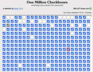 ONE MILLION CHECKBOXES