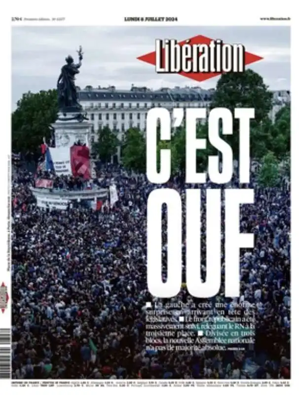 prima pagina liberation   8 luglio 2024