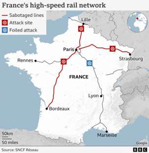 SABOTAGGIO DEI TRENI TGV IN FRANCIA