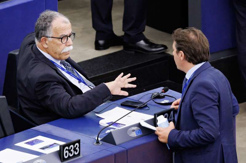 sandro ruotolo con pasquale tridico al parlamento europeo