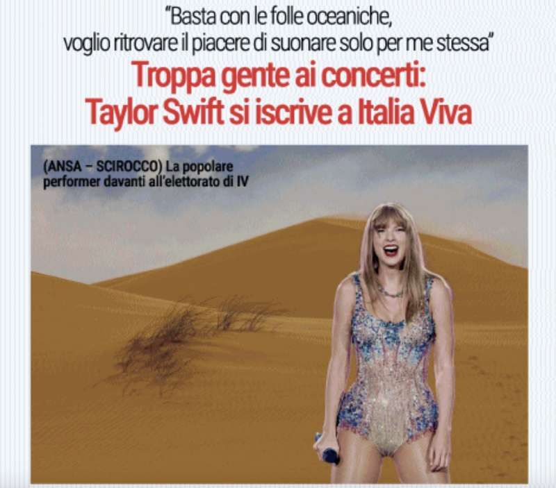 taylor swift e italia viva meme by il giornalone la stampa