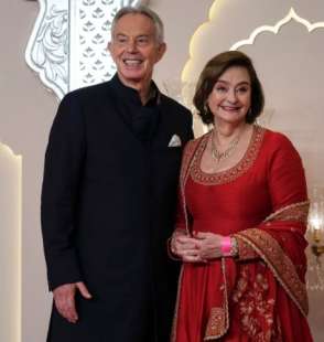 toni e cherie blair al matrimonio di Anant Ambani a mumbai