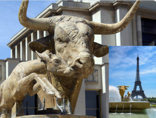 toro e cervo scultura del trocadero