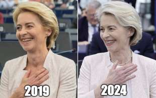 URSULA VON DER LEYEN NEL 2019 E NEL 2024