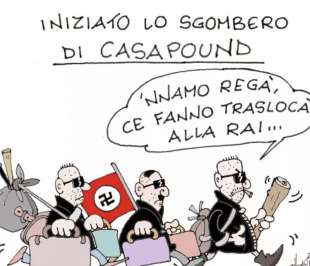 vignetta di ellekappa sulle assunzioni in rai