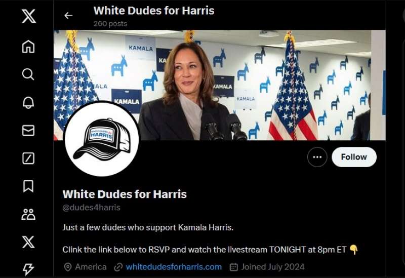 white dudes for harris