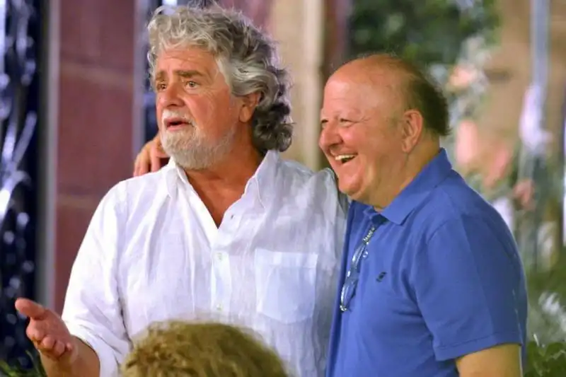 BEPPE GRILLO E MASSIMO BOLDI A PORTOFINO 