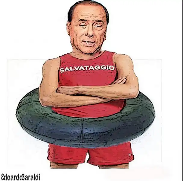 EDOARDO BARALDI - BERLUSCONI CON IL SALVAGENTE