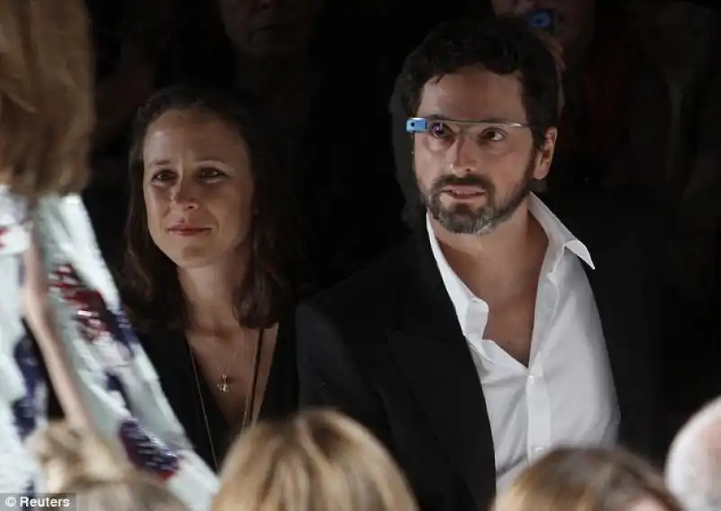 IL FONDATORE DI GOOGLE SERGEY BRIN CON LA MOGLIE ANNE WOJCICKI 