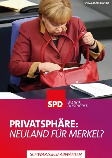 MANIFESTO ELETTORALE DELLA SPD CONTRO ANGELA MERKEL 