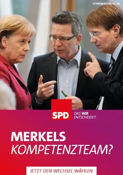 MANIFESTO ELETTORALE DELLA SPD CONTRO ANGELA MERKEL 