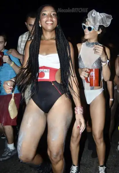 Rihanna enjoys Barbados Carnival 