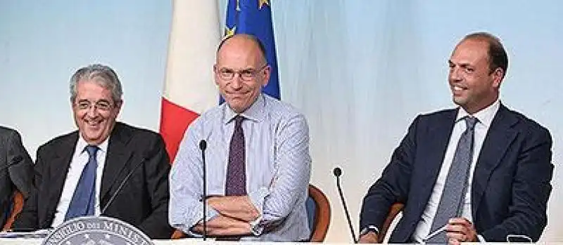 saccomanni, alfano e letta