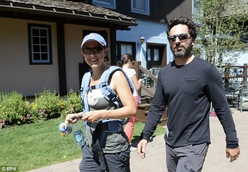 SERGEY BRIN DI GOOGLE E LA MOGLIE ANNE WOJCICKI 