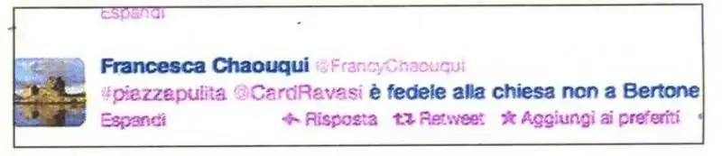 I TWEET DI FRANCESCA CHAOUQUI