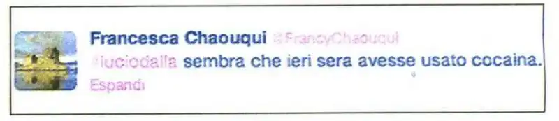 I TWEET DI FRANCESCA CHAOUQUI