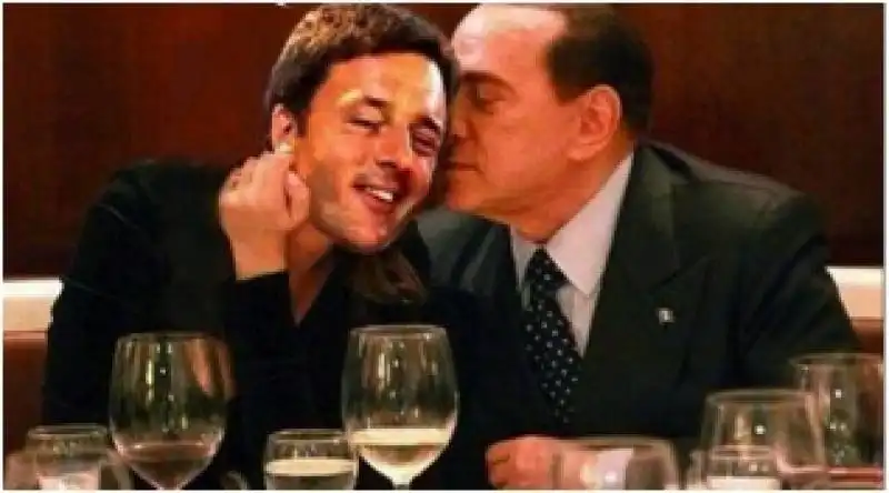 bacio renzi berlusconi