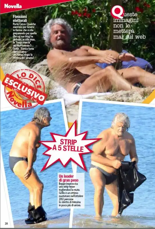 beppe grillo al mare da novella 2000  