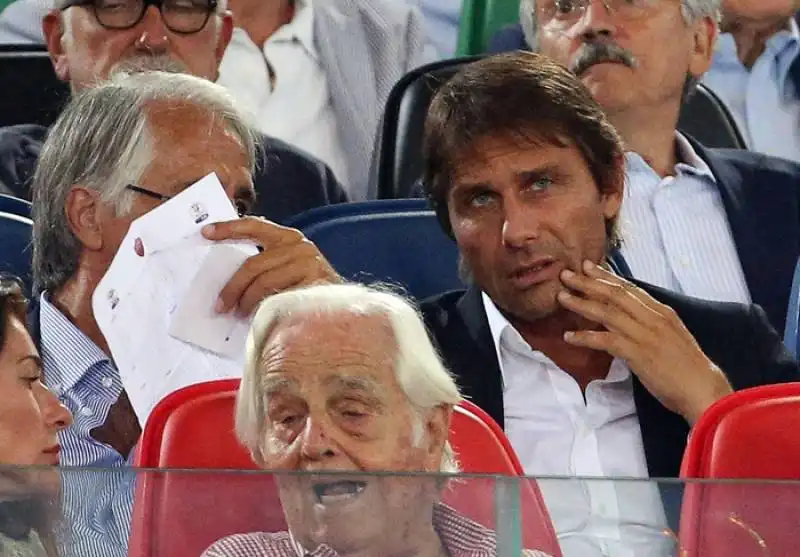 CONTE E MALAGO' ALL'Olimpico per Roma-Fiorentina 