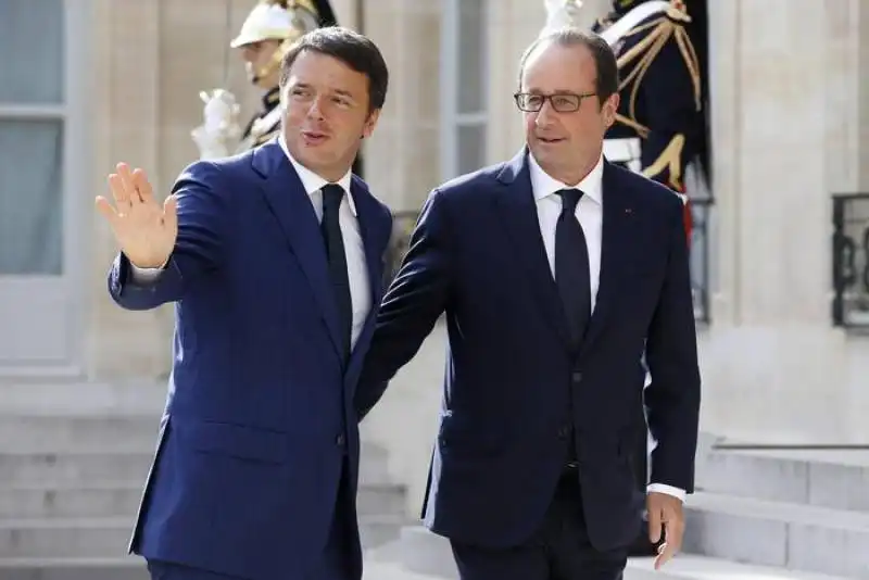 Francois Hollande e Matteo Renzi 