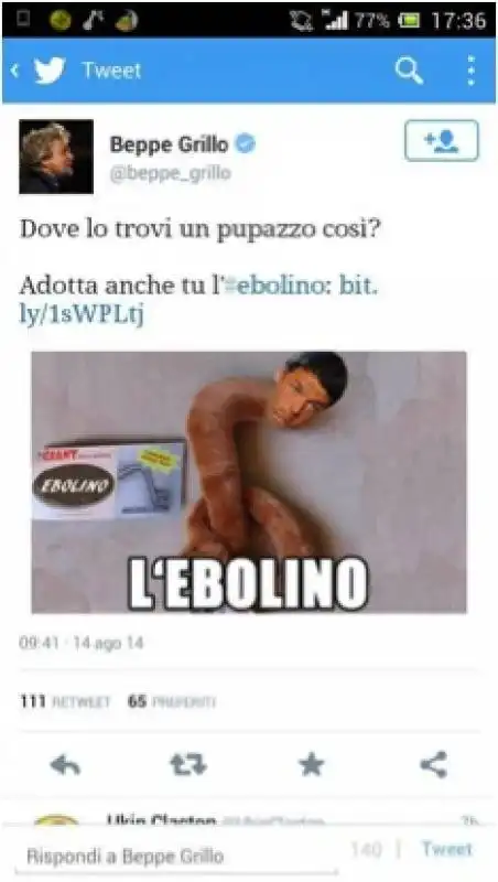 grillo su renzi ebolino 