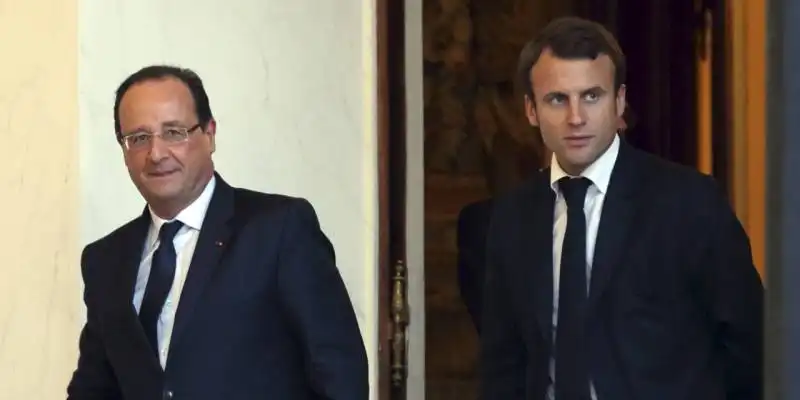 hollande e emmanuel macron 