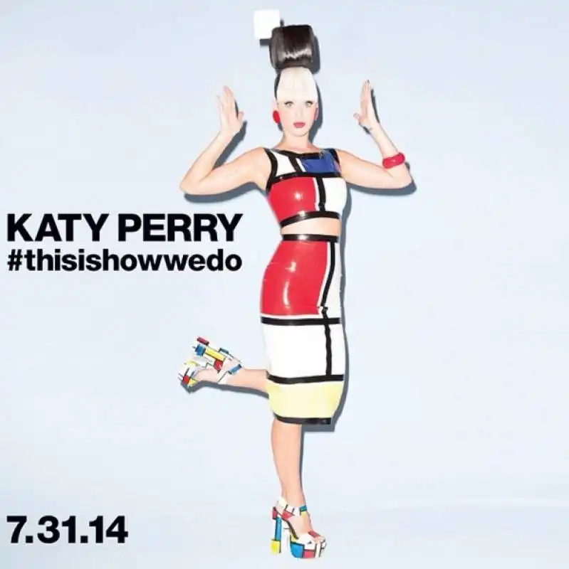 katy perry omaggia piet mondrian