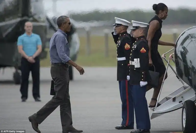 barack e michelle obama a martha's vineyard