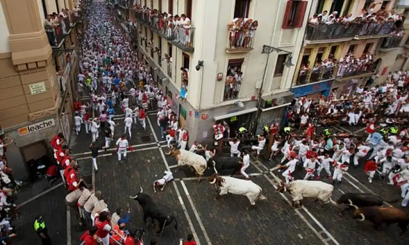 feriti dai tori a pamplona